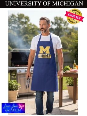 University of Michigan (UofM) Apron, Authentic Unisex. NWT